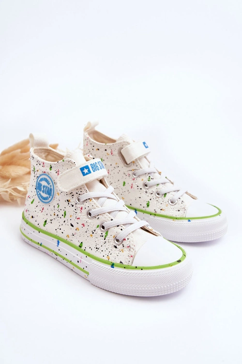 Dziecięce Wzorzyste Trampki Big Star LL374049 Białe