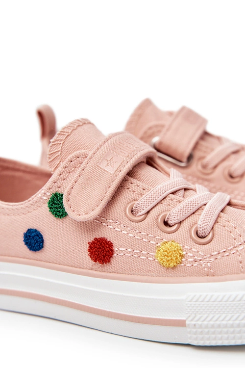 Dziecięce Trampki Na Rzep BIG STAR JJ374054 Różowe