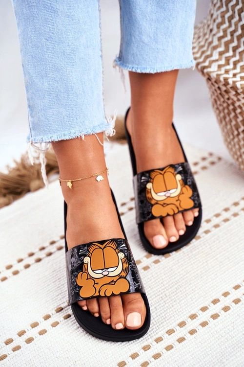 Damskie Klapki Garfield ZAXY Czarne FF285073