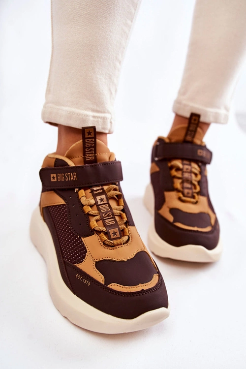 Damskie Buty Sportowe Memory Foam System Big Star KK274404 Brązowe