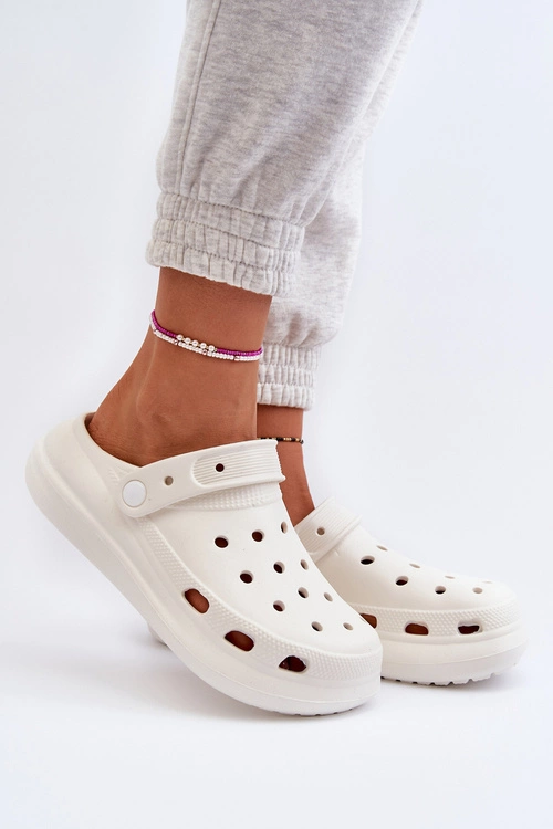 Damskie Piankowe Klapki Białe Ilariana