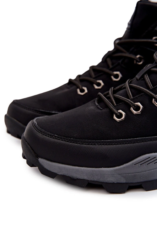 Męskie Ocieplane Botki Trapery Lee Cooper LCJ-22-01-1391 Czarne