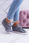 Sneakersy damskie Szare Koturny LU BOO Margo