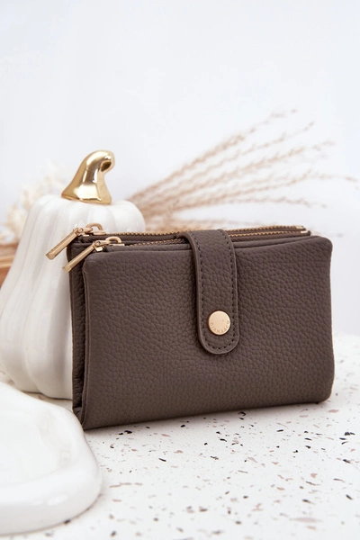 Portfel Damski Z Eko Skóry Szary Ilissea