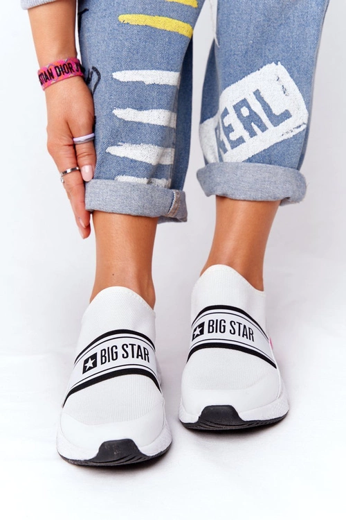 Sportowe Buty Slip-On Memory Foam Big Star HH274538 Białe