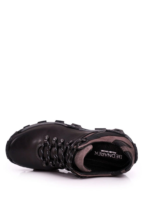 Męskie Skórzane Półbuty Trekkingowe BEDNAREK Czarne