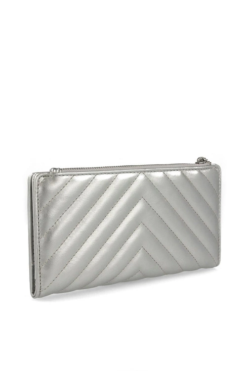 Portfel Damski MONNARI PUR0010-022 Pikowany Srebrny