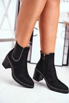 Botki Damskie Na Obcasie Czarne Let Me