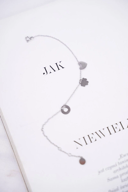 Damska Bransoletka Celebrytka Srebrna 3 Zawieszki Trio