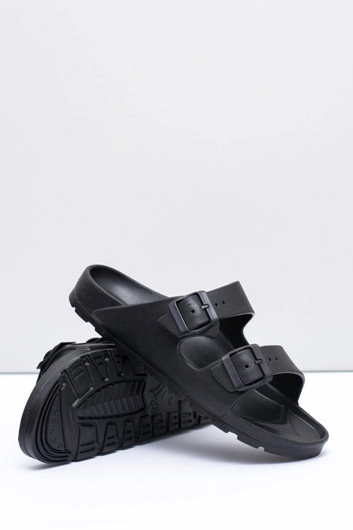 Męskie Czarne Ogrodowe Lekkie Klapki