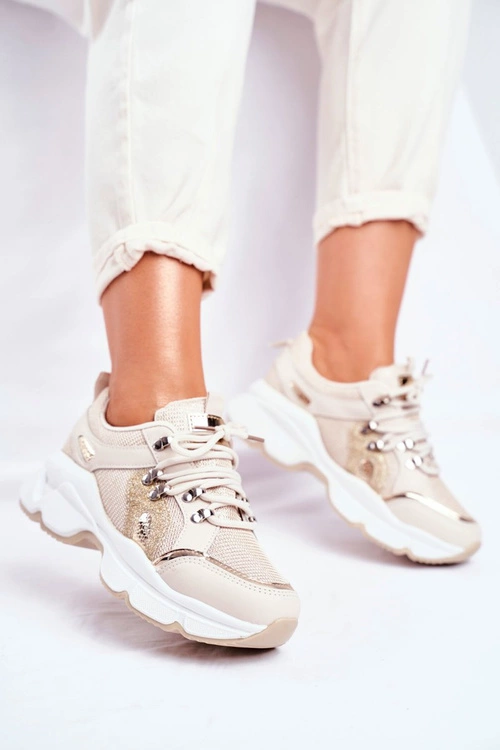 Sportowe Damskie Buty Złote Beijing