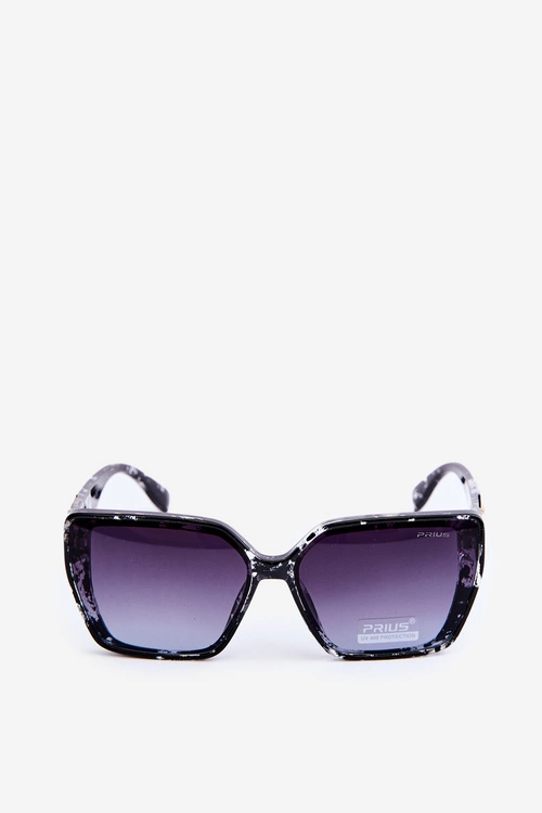 Okulary Przeciwsłoneczne Damskie Z Ozdobnym Detalem UV400 Czarne