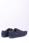 Granatowe Dziurkowane Mokasyny Męskie Emire
