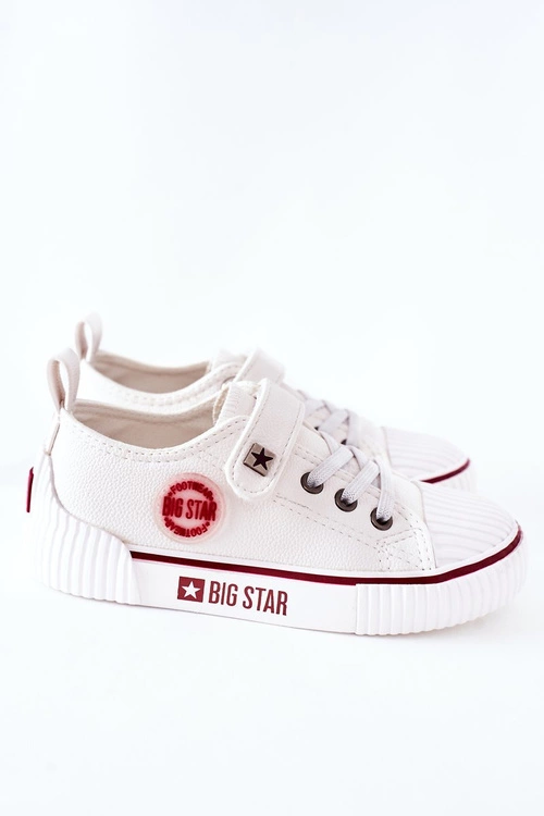 Dziecięce Skórzane Trampki BIG STAR II374040 Białe