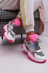 Sportowe Damskie Buty Kolorowe Wstawki Fuksja Colored