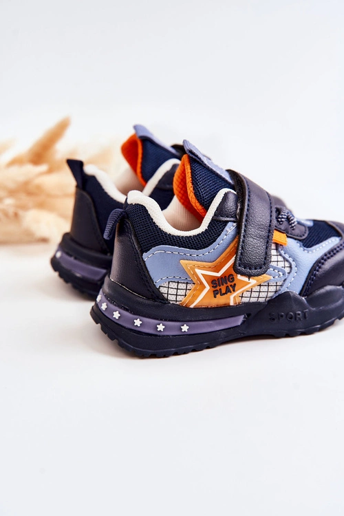 Dziecięce Lekkie Buty Sportowe Granatowe Mobby