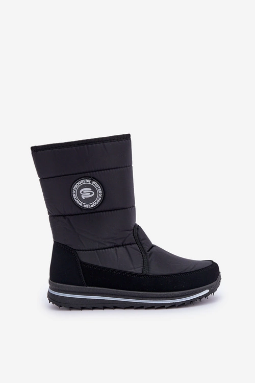 Damskie Śniegowce Na Zamek Progress PROGJ-21-09 Czarne