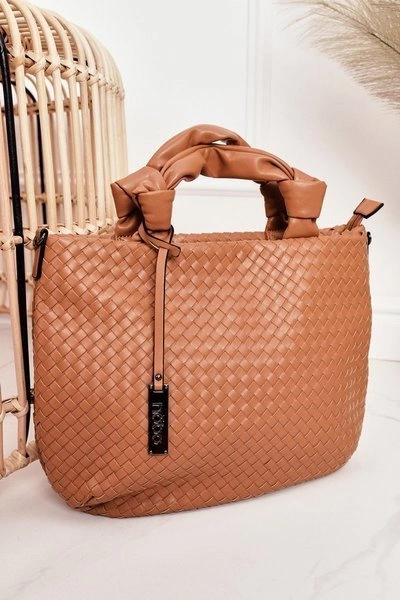 Damska Pleciona Torebka Shopper NOBO NBAG-K1320 Brązowa