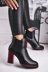 Botki Damskie Na Obcasie Sergio Leone Czarne BT538