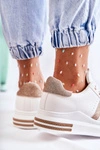 Damskie Buty Sportowe Wiązane Białe Otylia