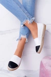 Białe Damskie Espadryle Flaty