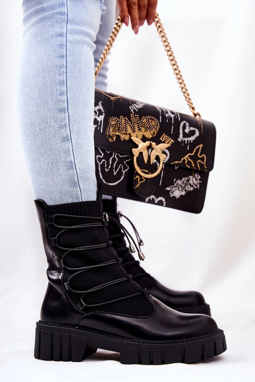 Botki Workery Ze Skarpetą Czarne Connor