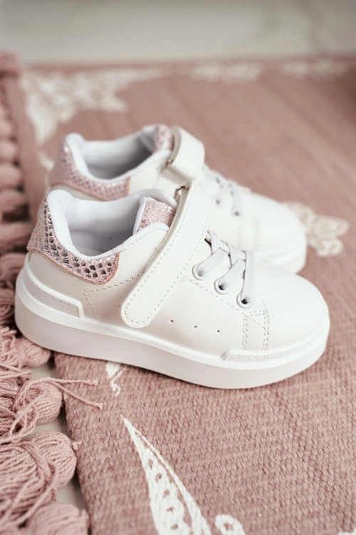 Obuwie Sportowe Dziecięce Na Rzep Białe Ilonka
