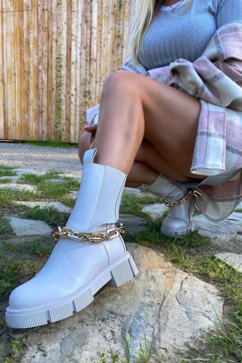 Ocieplane Botki Sztyblety Szare Must Have