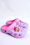 Klapki Dziecięce Piankowe Kroksy Fioletowe Dziewczynka