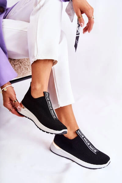 Damskie Wsuwane Buty Sportowe Czarne Ardenza