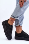 Buty Sportowe Damskie Na Platformie Czarne Pudina
