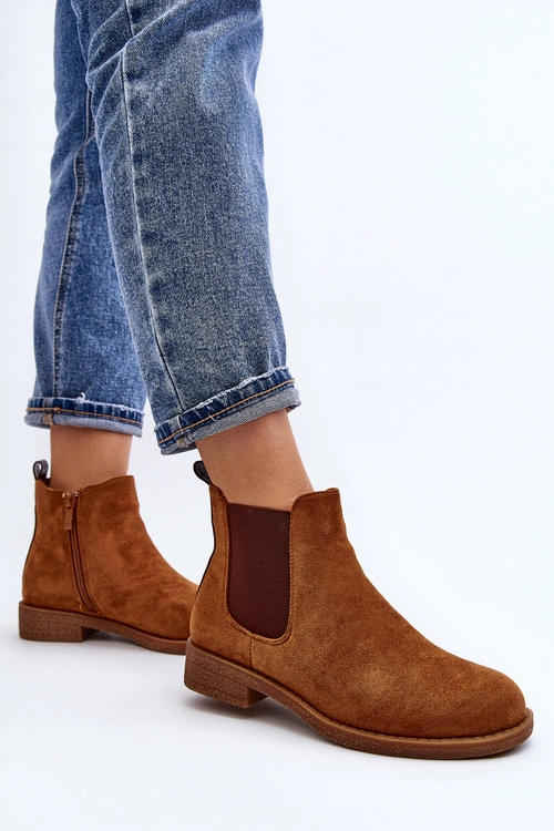Niskie Botki Sztyblety Damskie Camel Sawarra