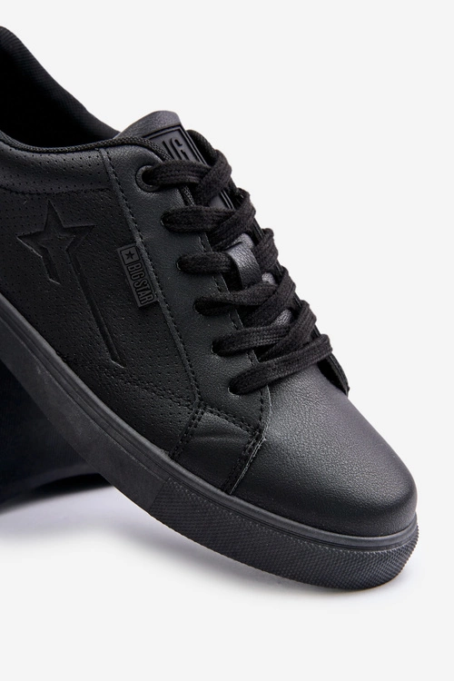 Trampki Męskie Z Eko Skóry Big Star OO174021 Hi-Poly System Czarne