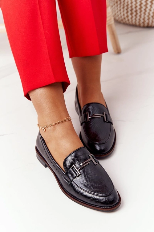 Damskie Mokasyny Sergio Leone PB253 Czarne