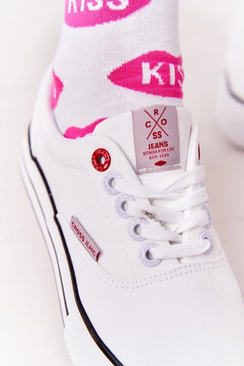 Damskie Tenisówki Na Platformie CROSS JEANS FF2R4001C Białe