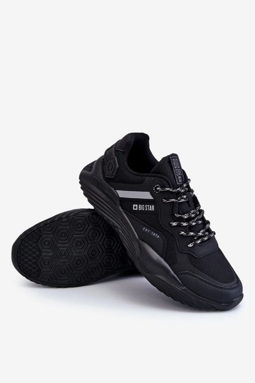 Męskie Lekkie Sneakersy Memory Foam System Big Star LL174150 Czarne