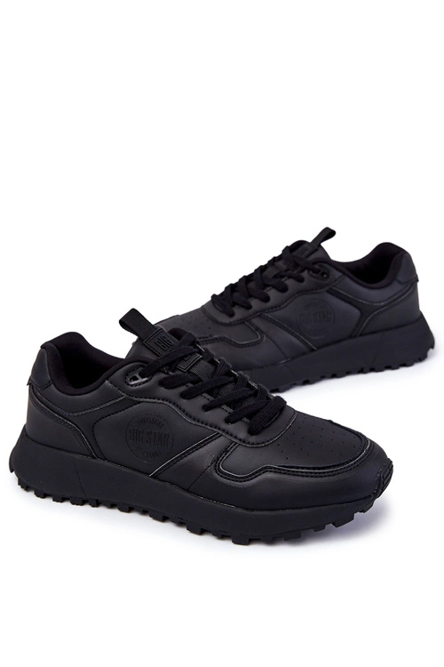 Męskie Klasyczne Buty Sportowe Memory Foam Big Star KK174232 Czarne