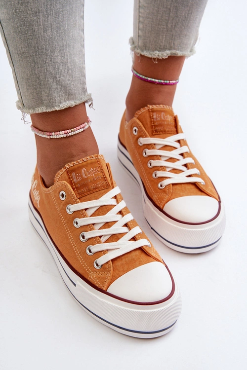 Trampki Damskie Na Grubej Podeszwie Lee Cooper LCW-24-31-2216 Pomarańczowe