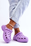 Damskie Piankowe Klapki Kroksy Fioletowe Coline