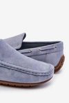 Męskie Zamszowe Wsuwane Mokasyny Błękitne Rayan