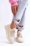 Damskie Wsuwane Buty Sportowe Sneakersy Beżowe Rosett