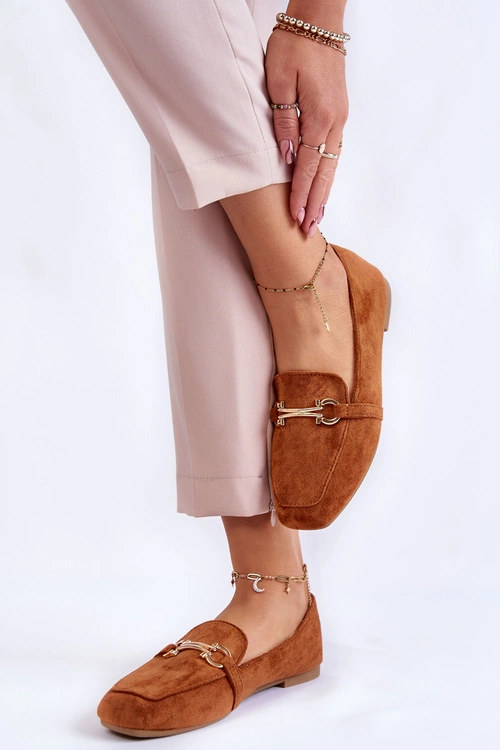 Zamszowe Klasyczne Mokasyny Camel Roddie