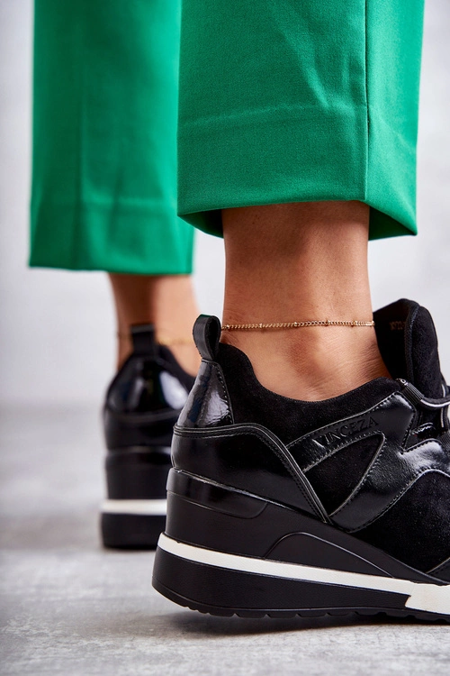 Sportowe Damskie Buty Sneakersy Czarne Colli