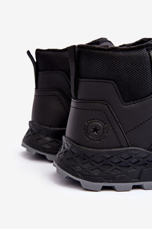 Buty Trekkingowe Trapery Ocieplane Dziecięce Czarne Big Star MM374203