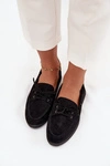Półbuty Mokasyny Damskie Płaskie Z Wiązaniem Czarne Zalina