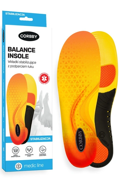 CORBBY BALANCE INSOLE Wkładki Stabilizujące Z Podparciem Łuku