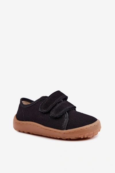 Kapcie Dziecięce Barefoot Froddo Canvas G1700440-19 Czarne