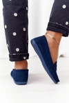 Damskie Zamszowe Mokasyny Big Star HH274663 Granatowe