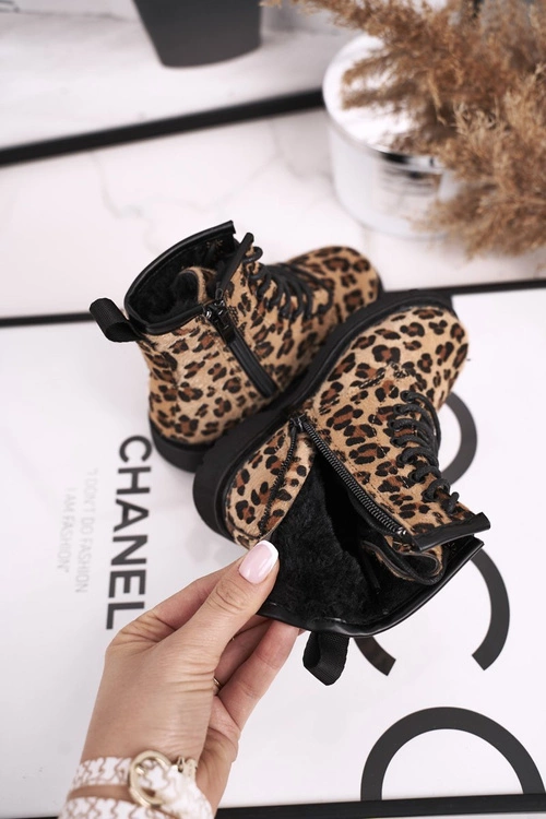 Dziecięce Botki z Suwakiem W Panterkę Dafne