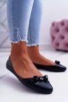 Damskie Balerinki Gumowe Czarne Meliski Syntha